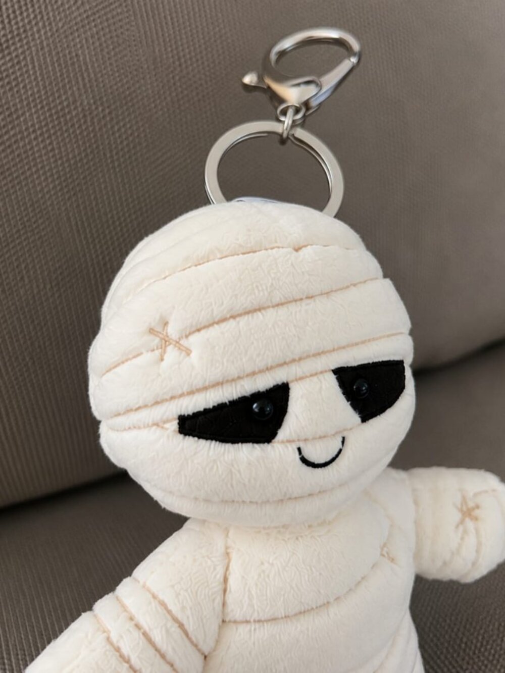 Jellycat Mummy Bob Bag Charm Plush Keychain Halloween NWT - Picture 5 of 5